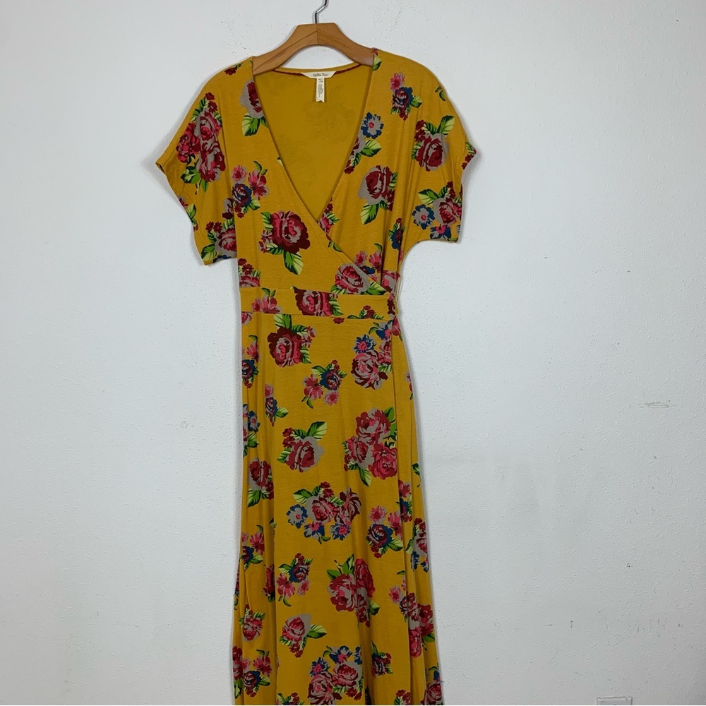 Matilda Jane Alana Yellow Floral Wrap Maxi Dress Garden Sz Small - Picture 2 of 11